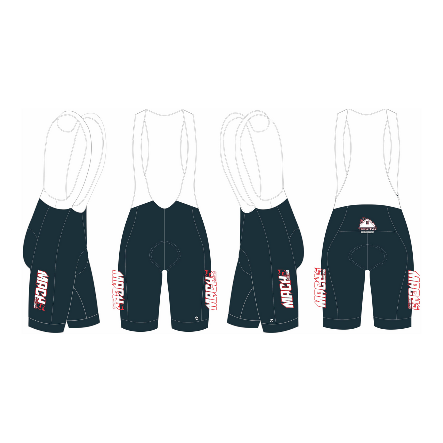 MACH 5 RACING - BLACK Bibs - '25