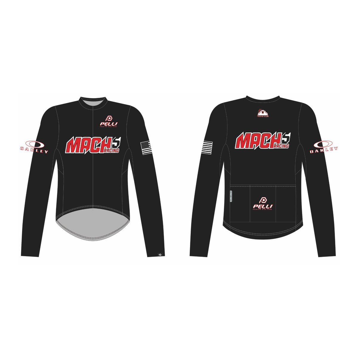 MACH 5 RACING - BLK/RED Long Sleeve Jersey
