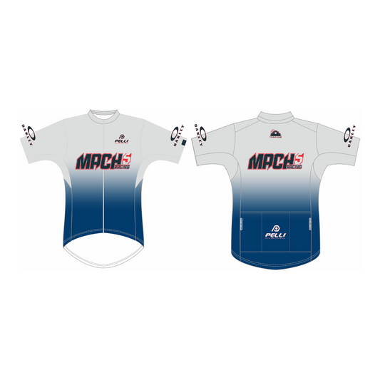 Women's - MACH 5 RACING - Gray to Blue Fade Jersey - '25