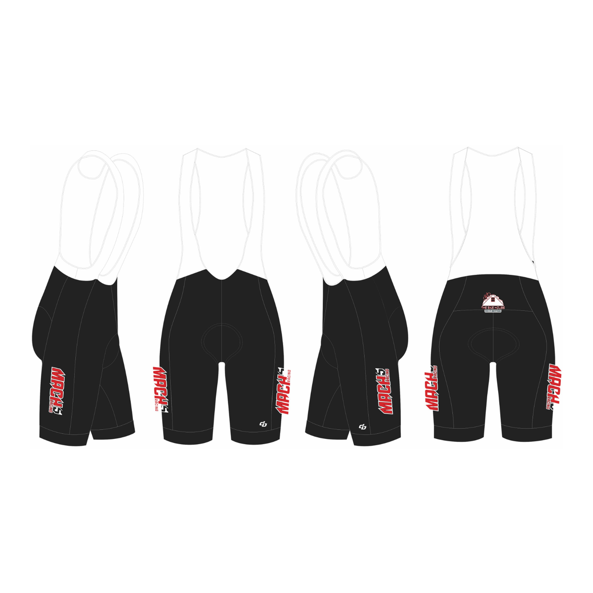 MACH 5 RACING - PROTO Bibs - BLK/RED